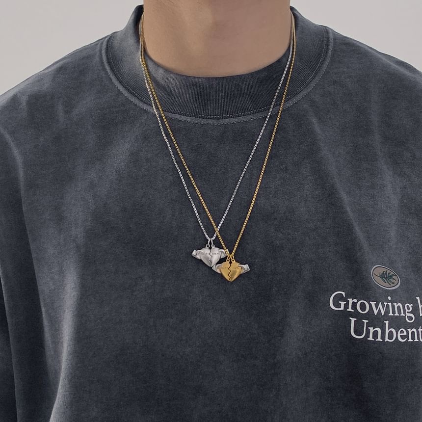 Black Degree - Hartvormige hanger ketting
