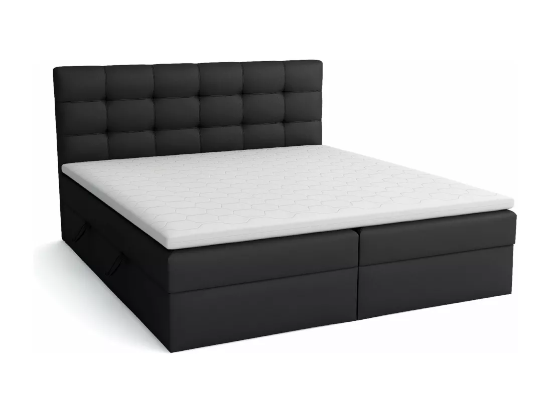 LIT BOXSPRING avec coffre de lit Glame 160x200 cm, Soft 11 (Noir)