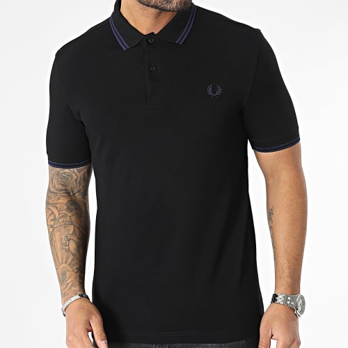 Polo Manches Courtes Twin Tipped M3600 Noir