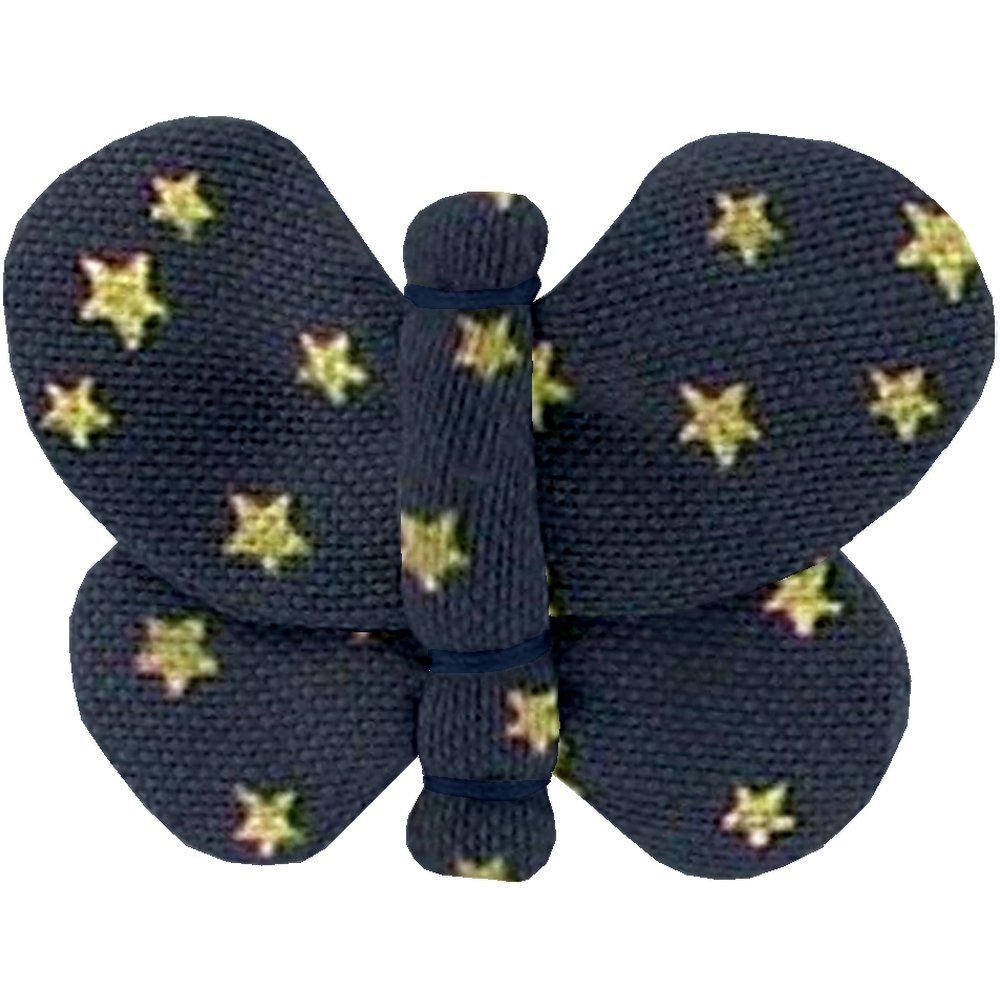 Barrette Petit Papillon Etoile Or Marine