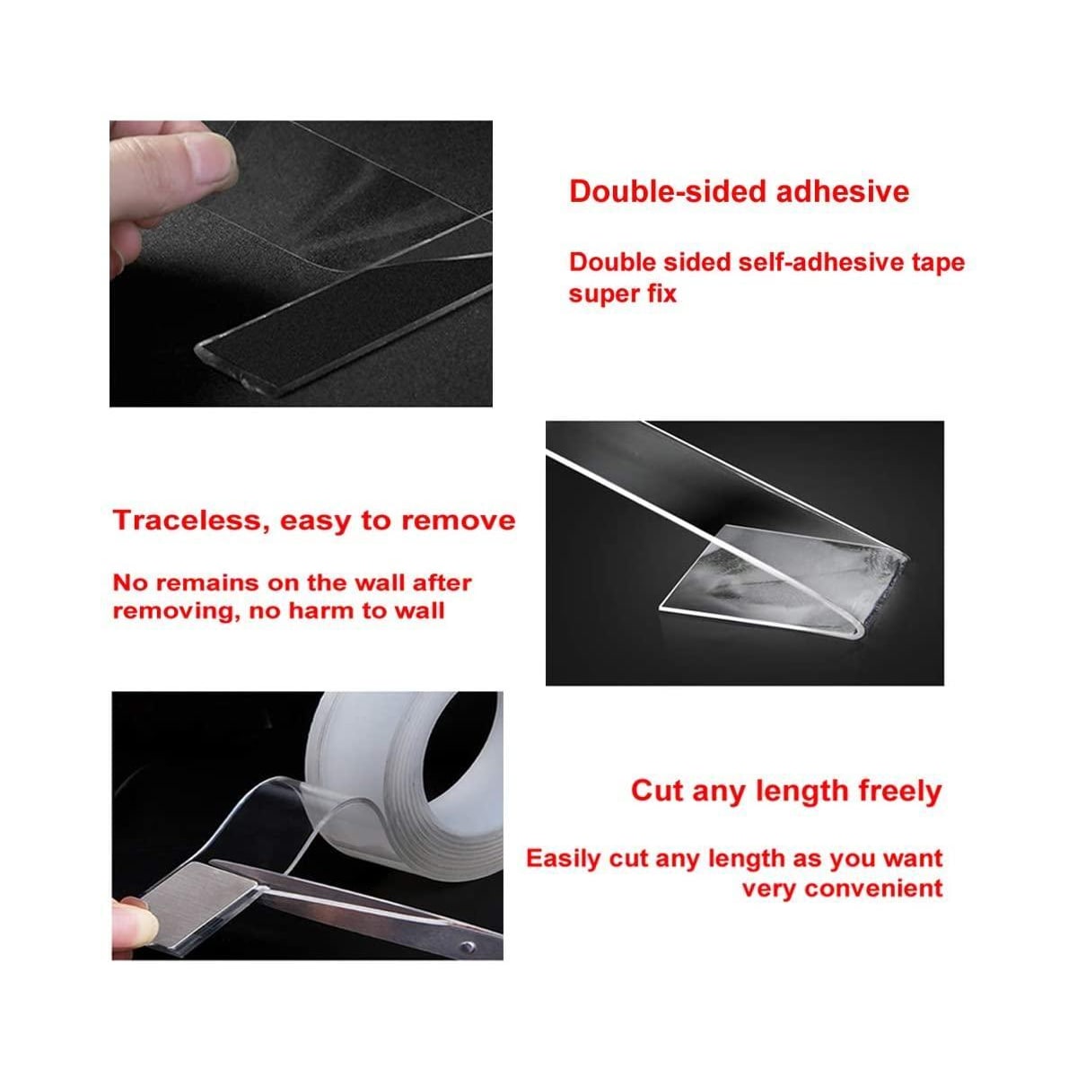 Gjenbrukbar tosidig nanotape 1 m