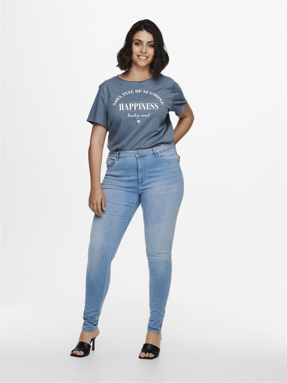 CARAUGUSTA Hohe Taille Skinny Fit Jeans Light Blue Denim