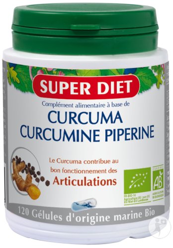 Superdiet Curcuma Curcumine Pipérine Bio 120 Gélules
