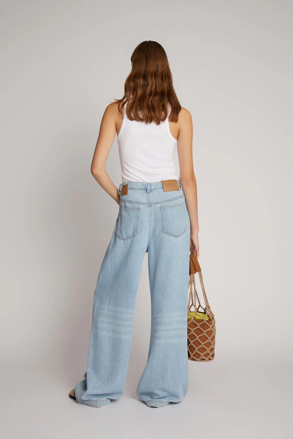 MUNTHE  Obey wide leg jeans - blå