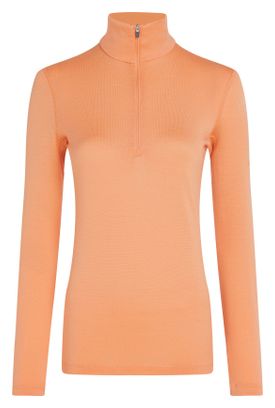 Baselayer Femme Icebreaker 1/2 Zip Merino 260 Tech Orange