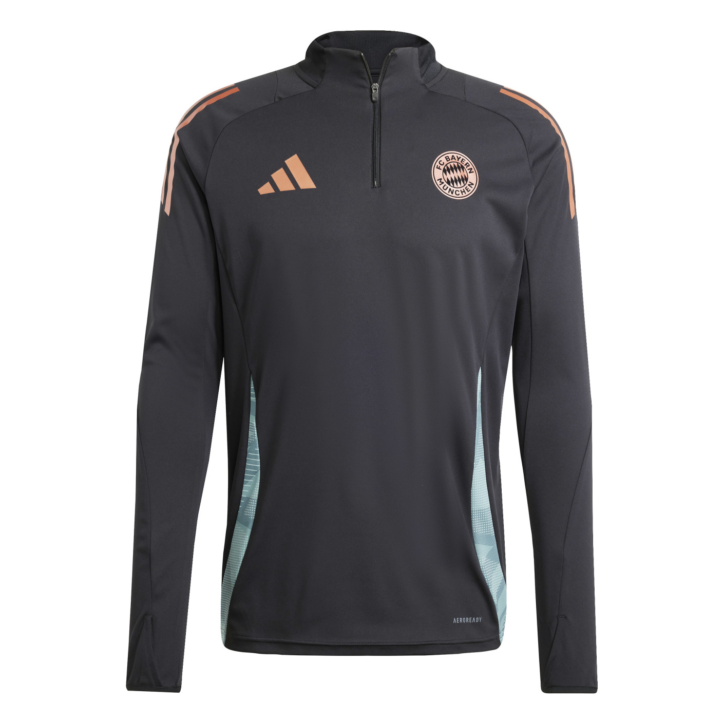 Adidas Bayern München Trainingstrui 1/4-Zip 2024-2025 Zwart Groen Brons