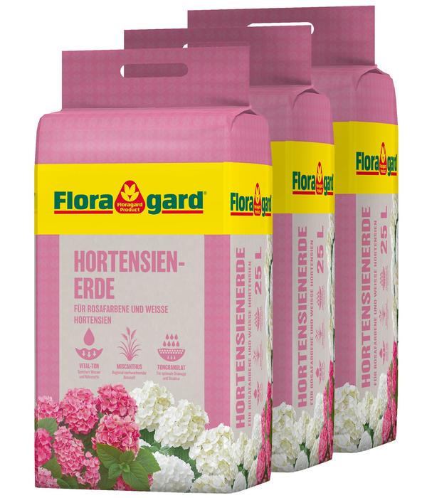 Floragard Hortensienerde, 3 x 25 l