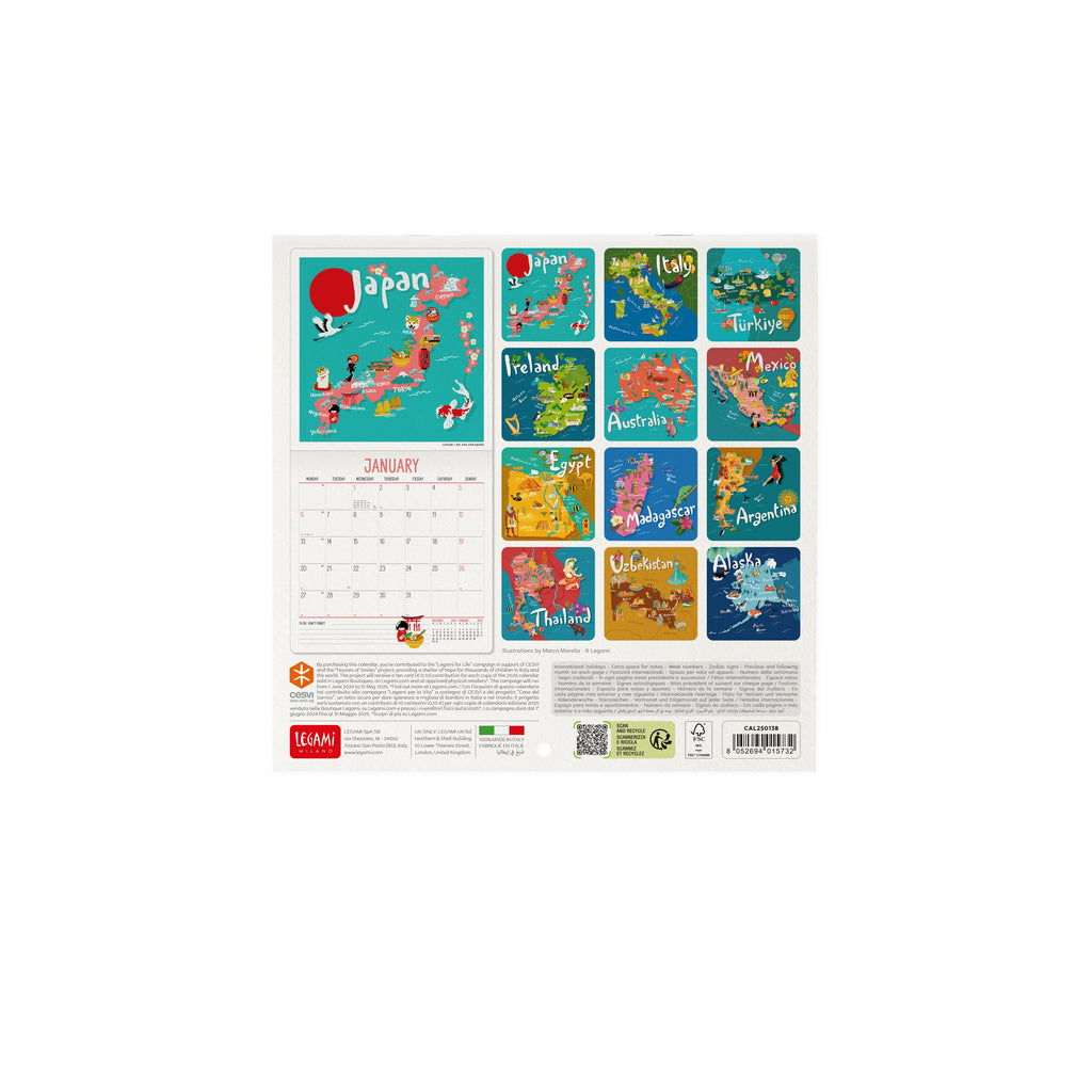 Calendário 2025 18X18 - Let'S Travel