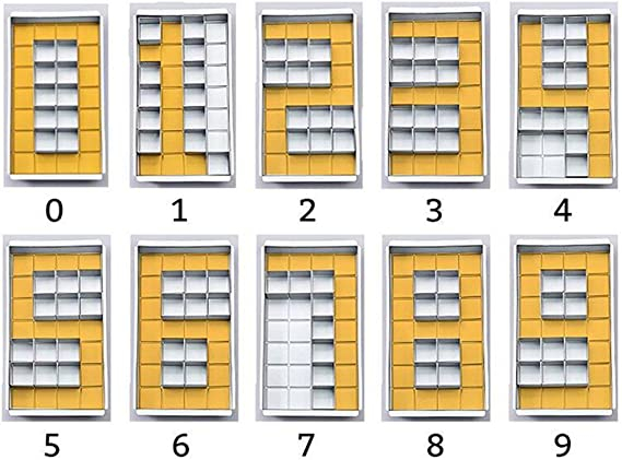 (13-tlg. Set) Aluminium Kuchenform Modulierbare Torten Backform für Zahlen / Buchstaben - Silber