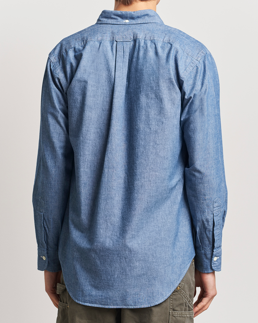 Kamakura Shirts Vintage Ivy Chambray Button Down Shirt Blue