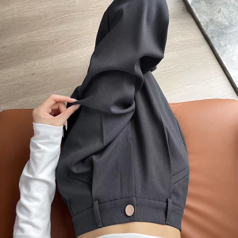 Jaqmine - Hoge taille effen wijde broek