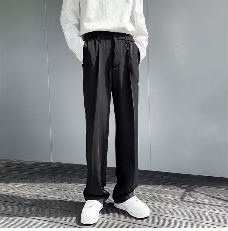 GRAYCIOUS - Mid Rise Plain Loose Fit Broek