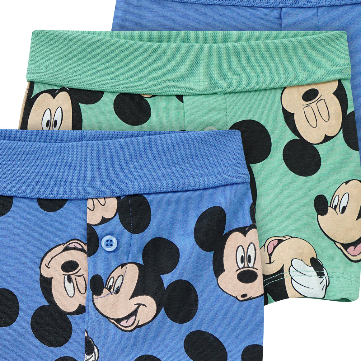 Topomini 3 Micky Maus Boxer hellblau / mintgrün