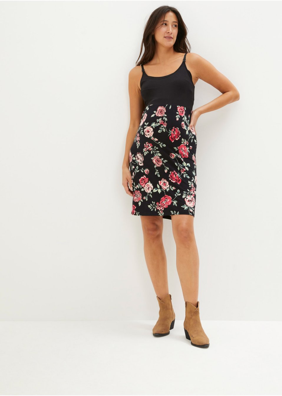 Robe de grossesse en viscose avec fonction allaitement