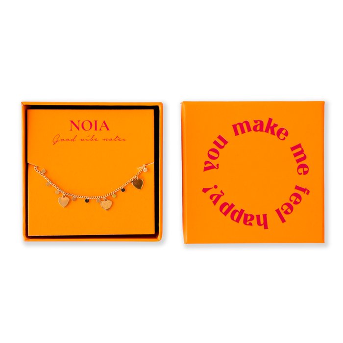 Noia Jewellery | Armband hartje | Goudkleurig