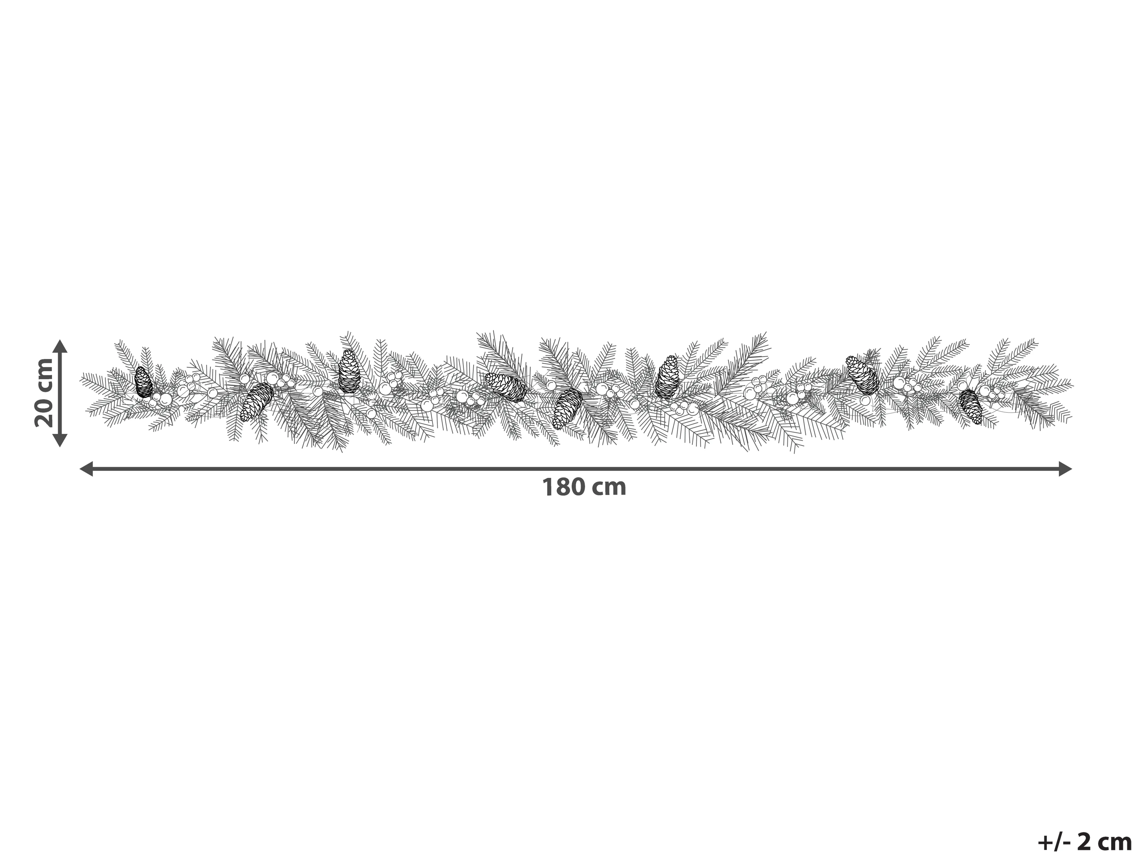 Kerstguirlande LED TENALA 180 cm Groen
