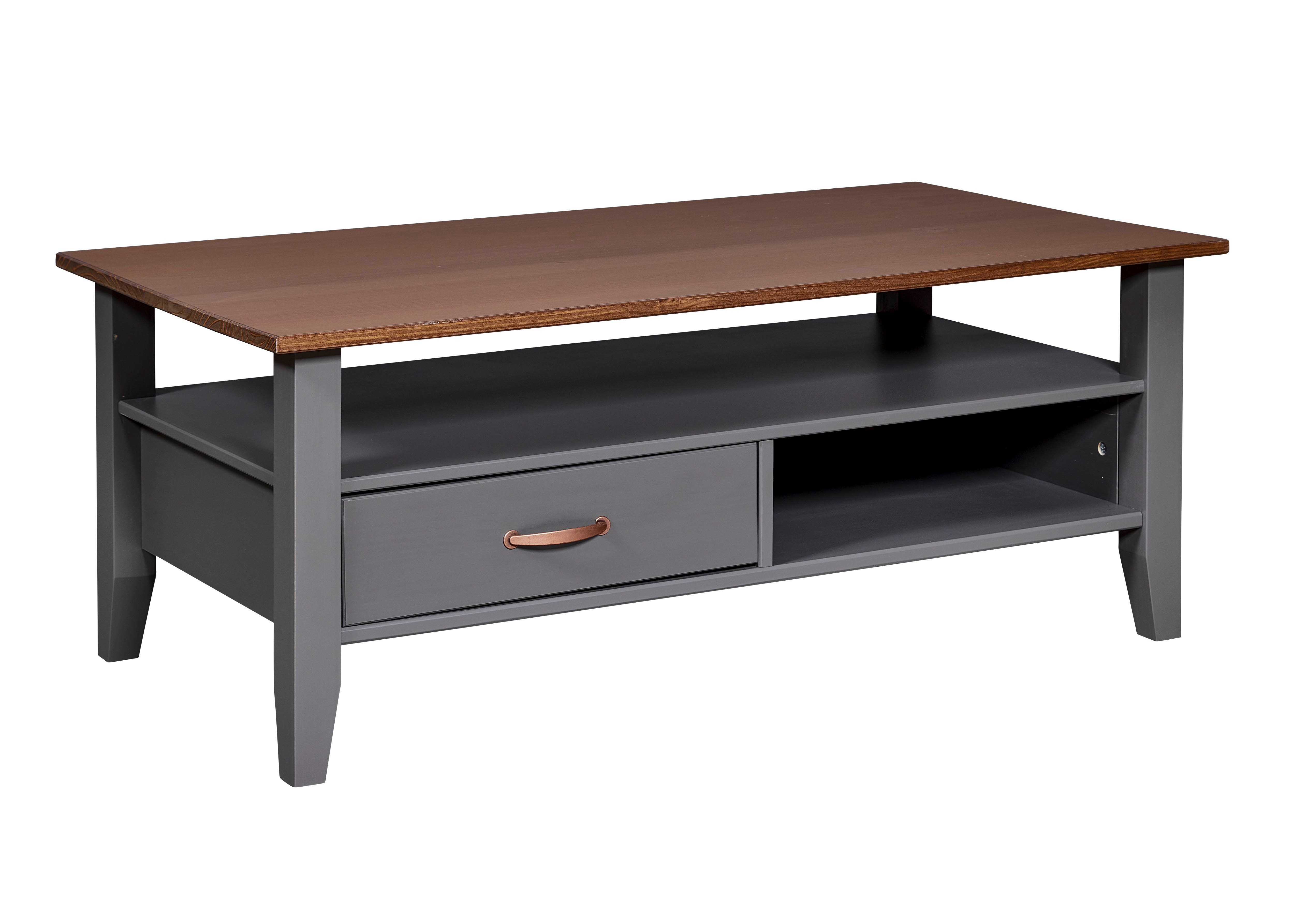 Inter Link FSC Couchtisch Westerland mit 1 Schublade - Kiefer Massivholz