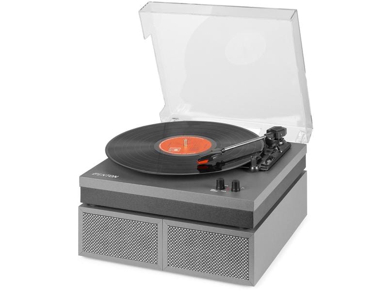 Fenton Plattenspieler RP165G Grau Hi-Fi Plattenspieler mit Bluetooth