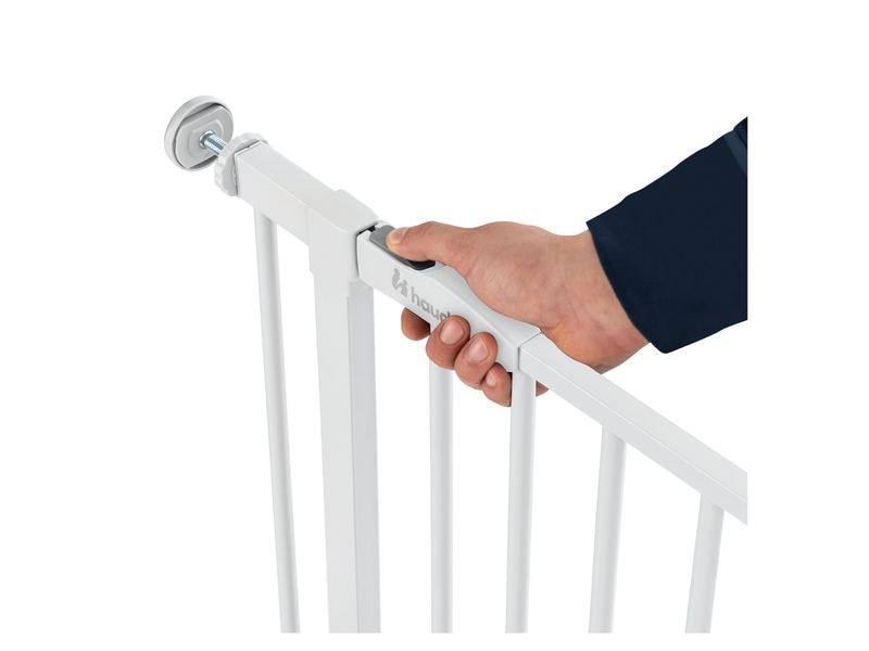 Hauck Türschutzgitter Open N Stop 2 Set  21 cm Weiss Praktisches, manuell schliessendes Tür- und Treppenschutzgitter-Set