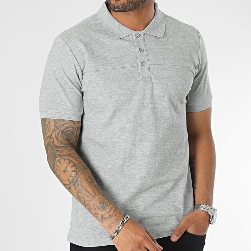Polo Manches Courtes Gris