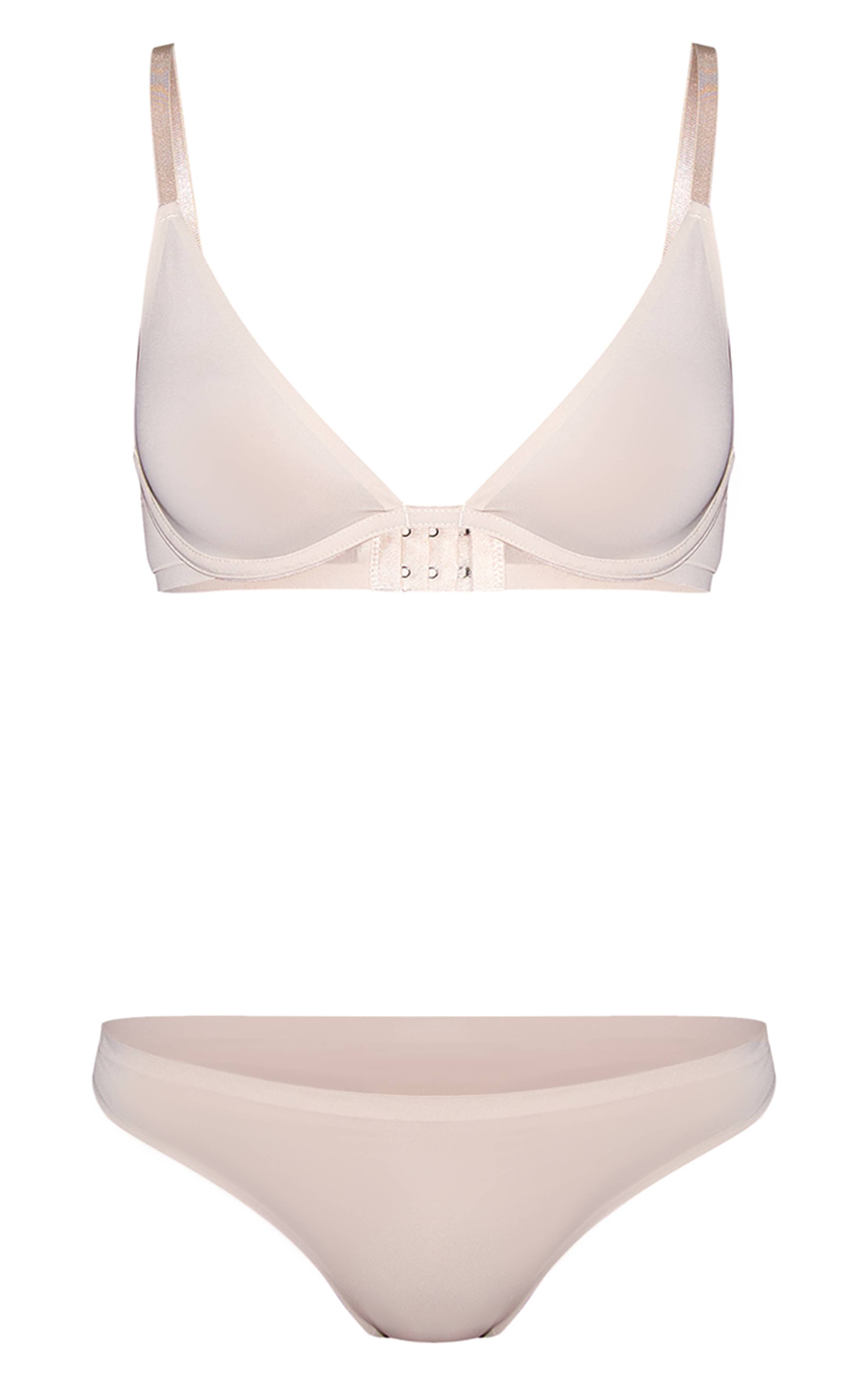 Sable Ensemble Soutien-gorge À Armatures Sans Couture Et Culotte