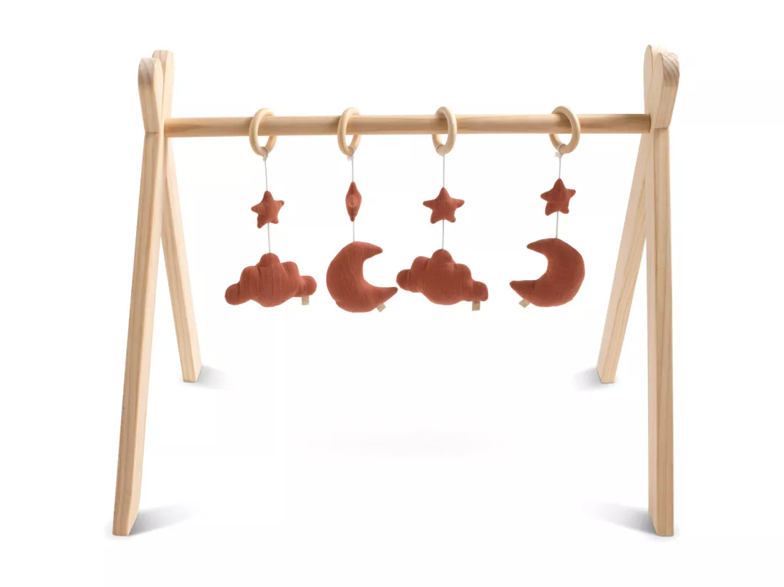 Arche d'éveil bois avec 4 jouets