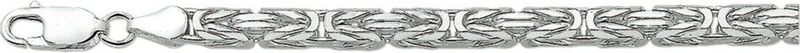Konings - 4,0 mm - Zilveren Bedel - Wit - Schakelbreedte 4,0 mm