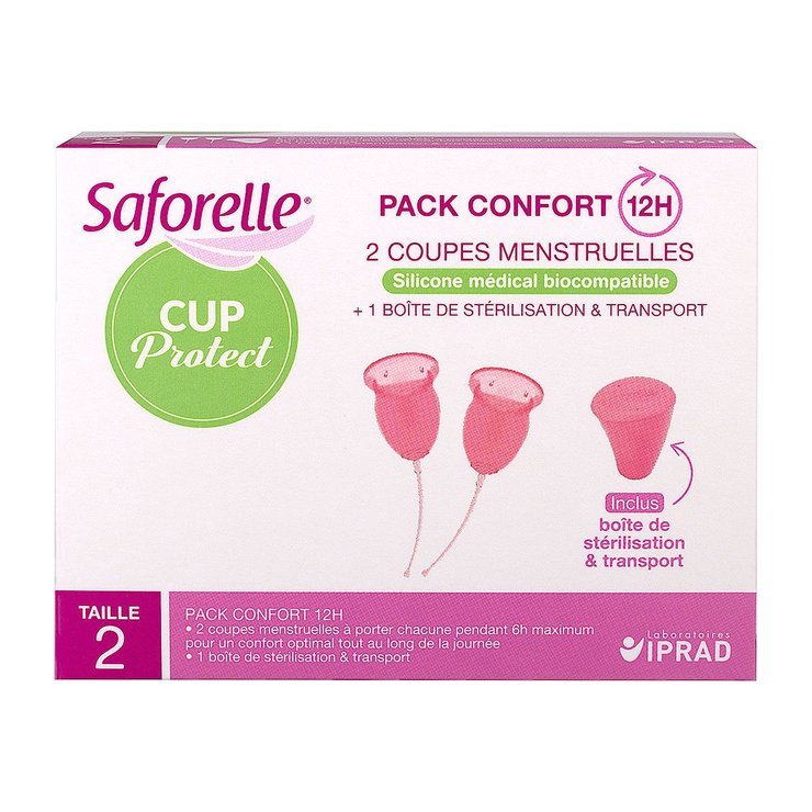 Coupes menstruelles + boîte de stérilisation Taille 2x2