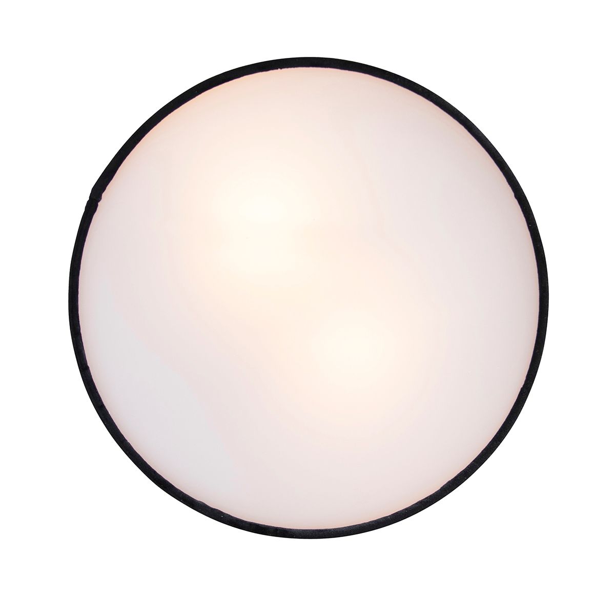 Moderne plafondlamp zwart 30 cm met gouden binnenkant - Drum