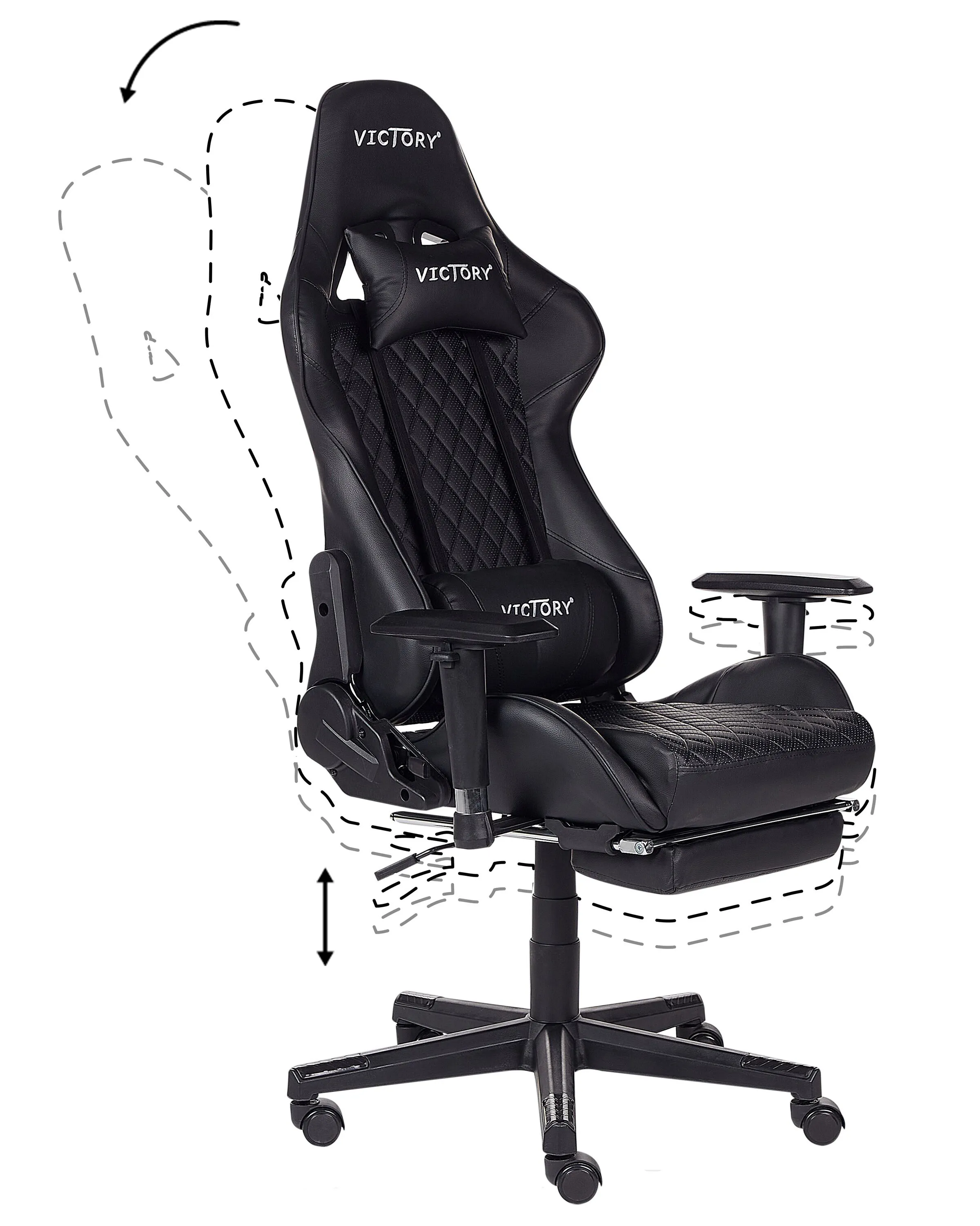 Gamestoel VICTORY Kunstleer Zwart