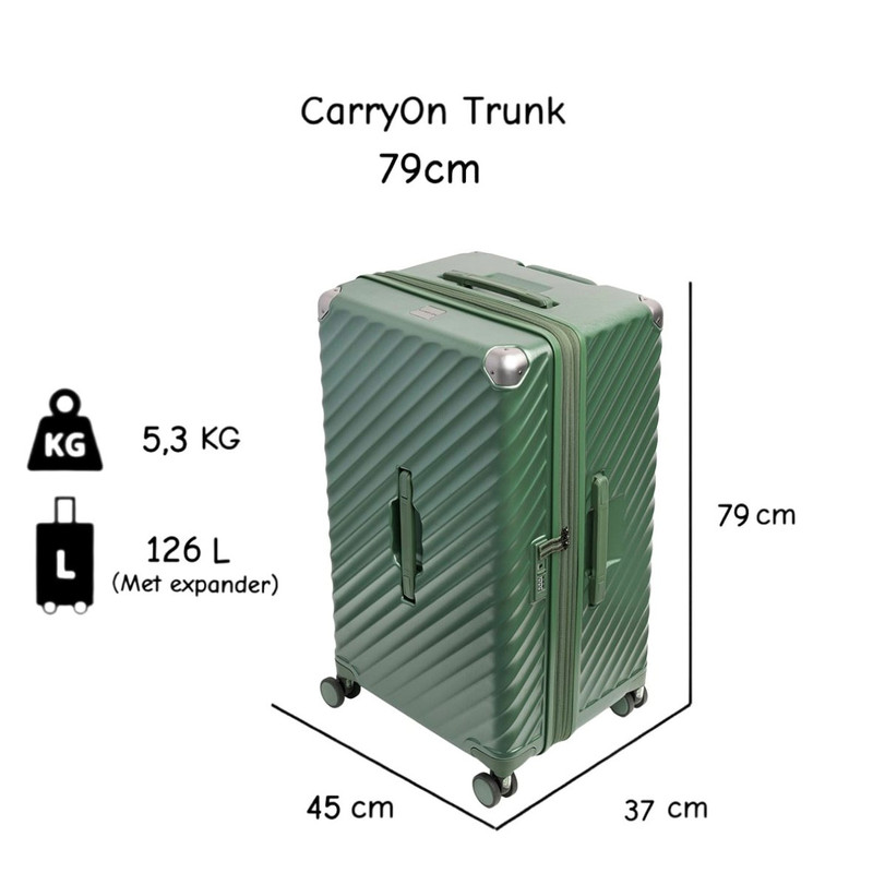 CarryOn Trunk 126 liter reiskoffer - Green