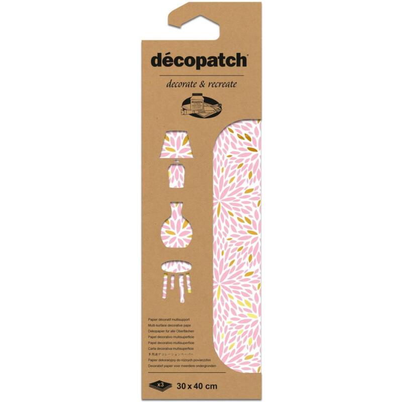 Pochette 3 Feuilles Foil Ref 940 - Rose