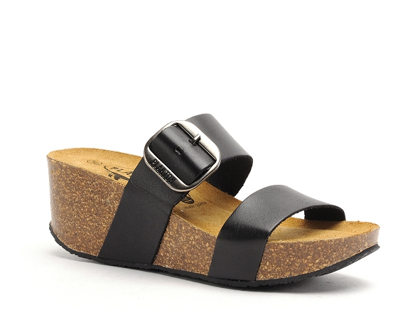 Plakton mules et sabots talons femme so rock noir