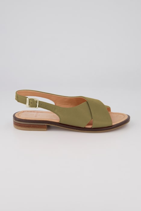 Ledersandalen, elastische Fersenriemen, Weite H