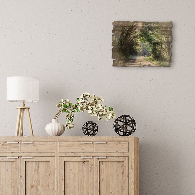 Artland Holzbild »Sonniger Wald« Baumbilder 1 Stk. tlg.