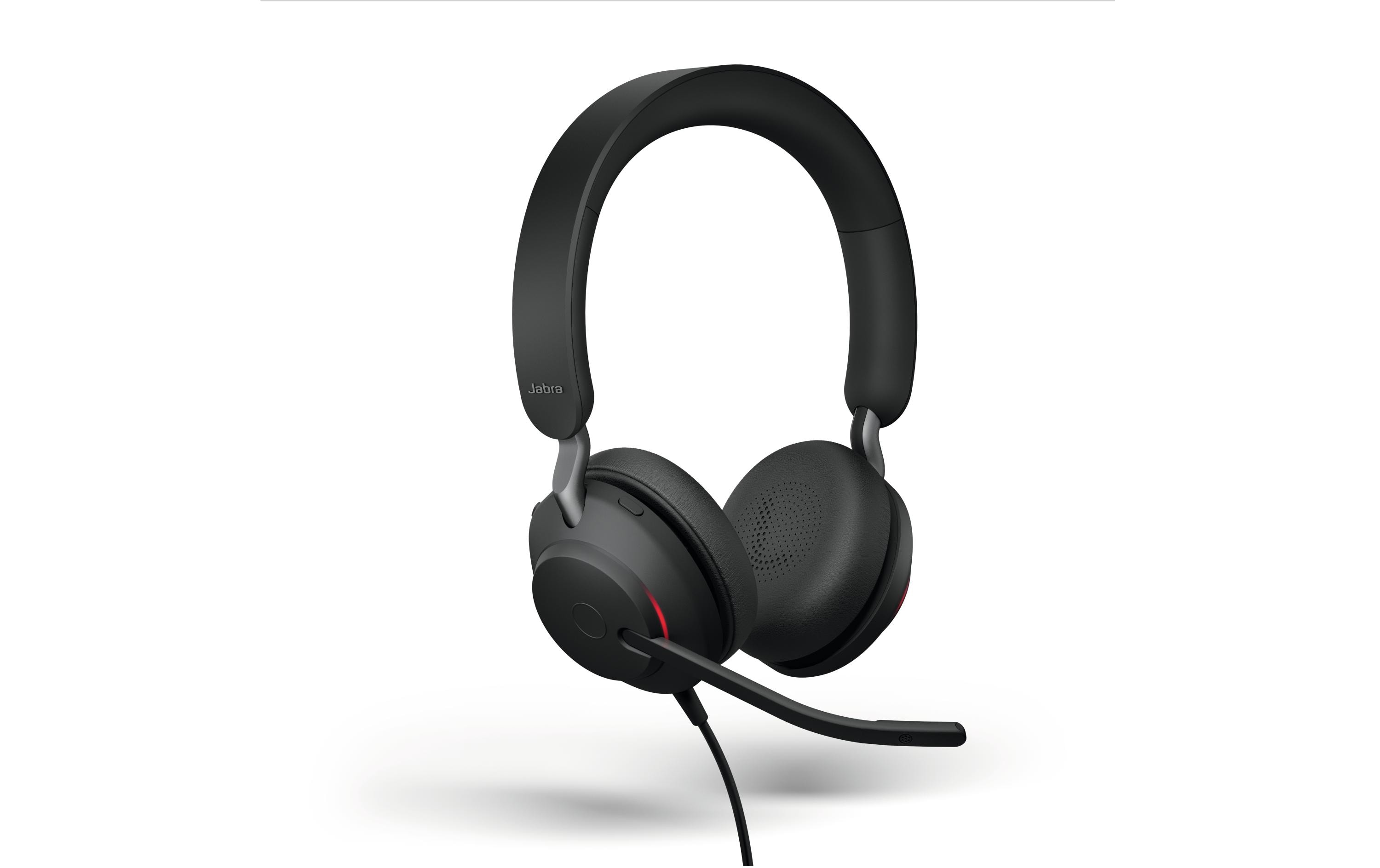 Headset Evolve2 40 SE Duo MS Schwarz, USB-CHerausragender Sound, überragende Geräuschunterdrückung, höchster Tragekomfort