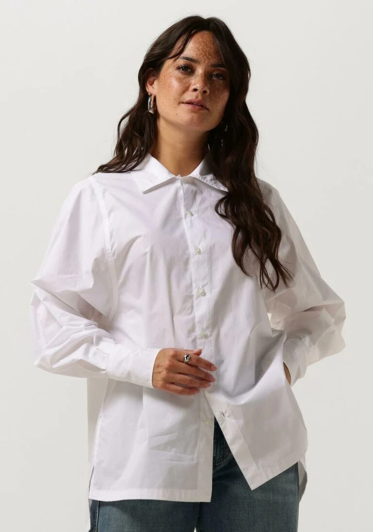 VANILIA witte vanilia blouse poplin laces shirt