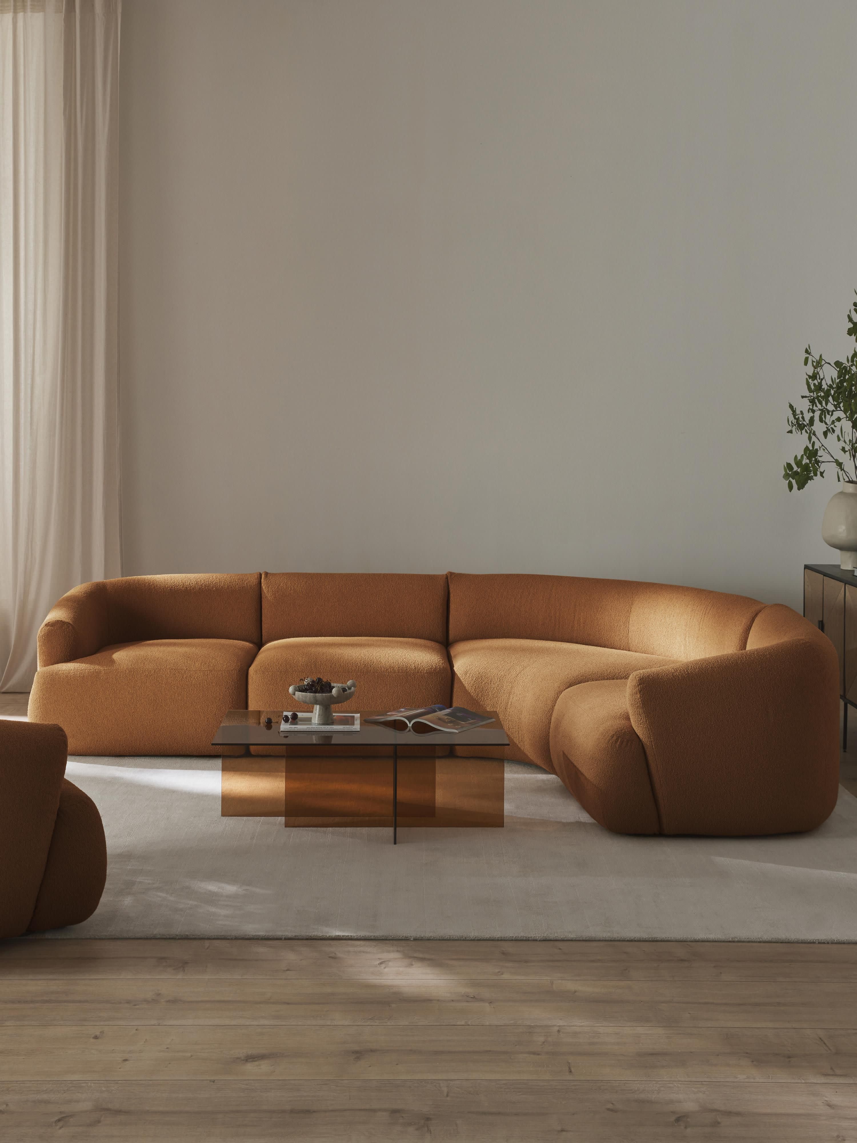 Modulaire bouclé hoekbank Sofia (4-zits)