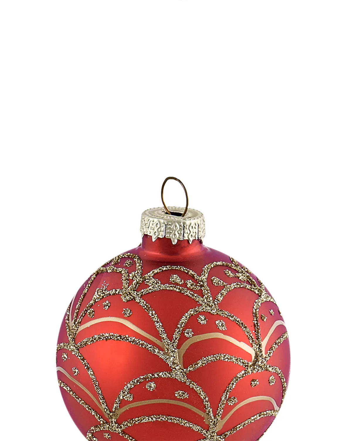 Set van 50 kerstballen SPARKLE Glas Rood/goud