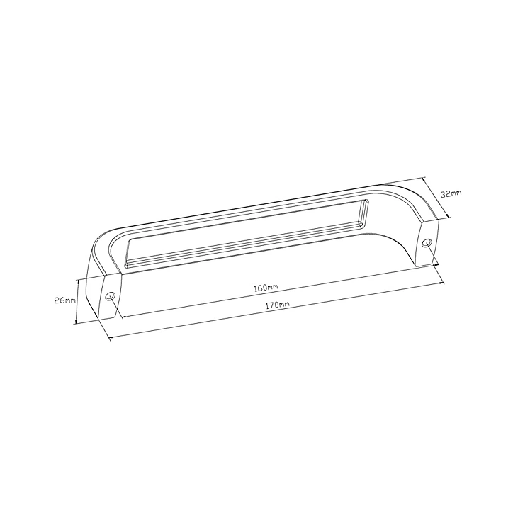 Poignée de meuble de cuisine GoodHome Orris Argent L. 17 cm, 2 pièces