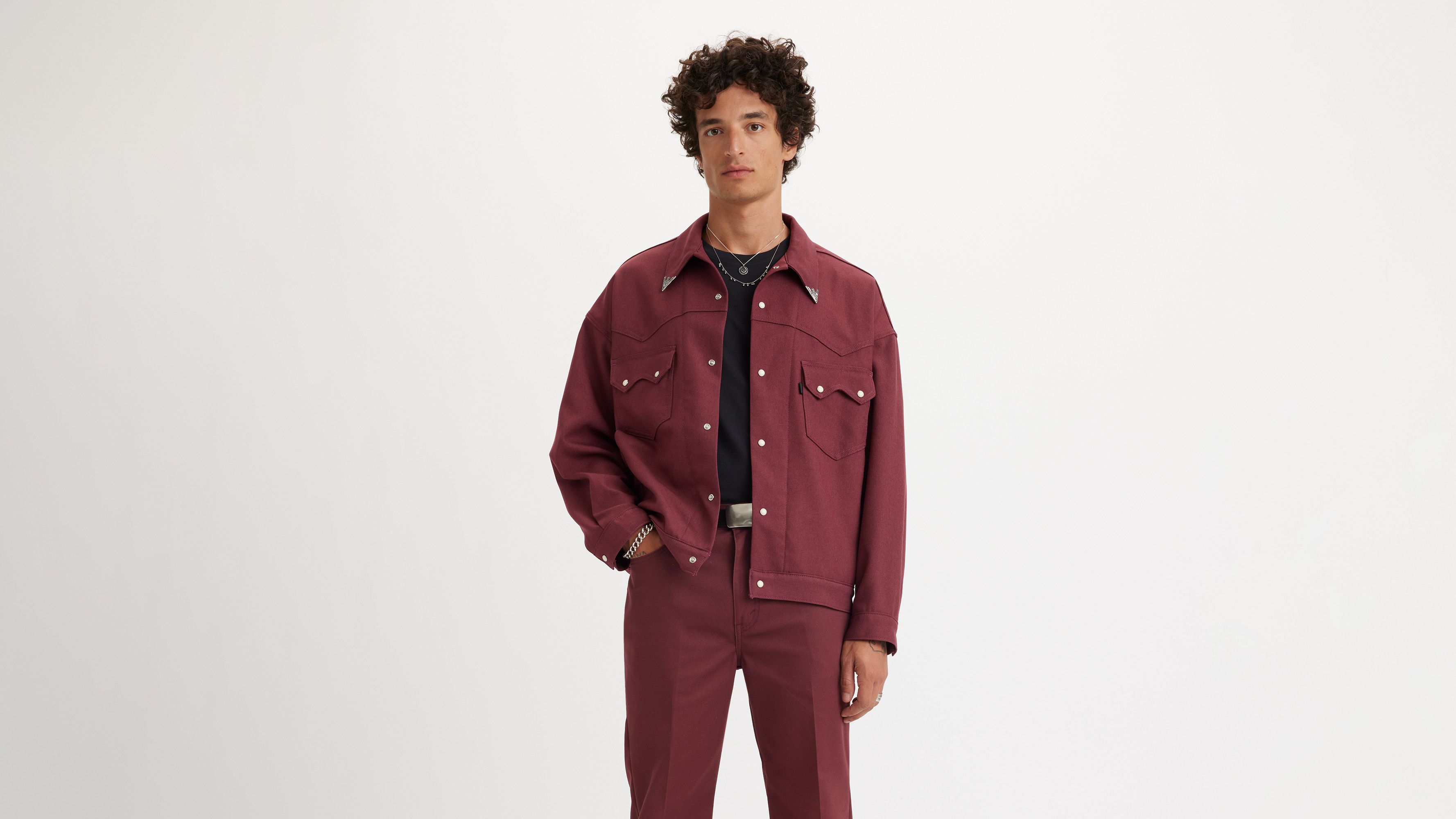 Veste Trucker Western - Red Mahogany - Rouge