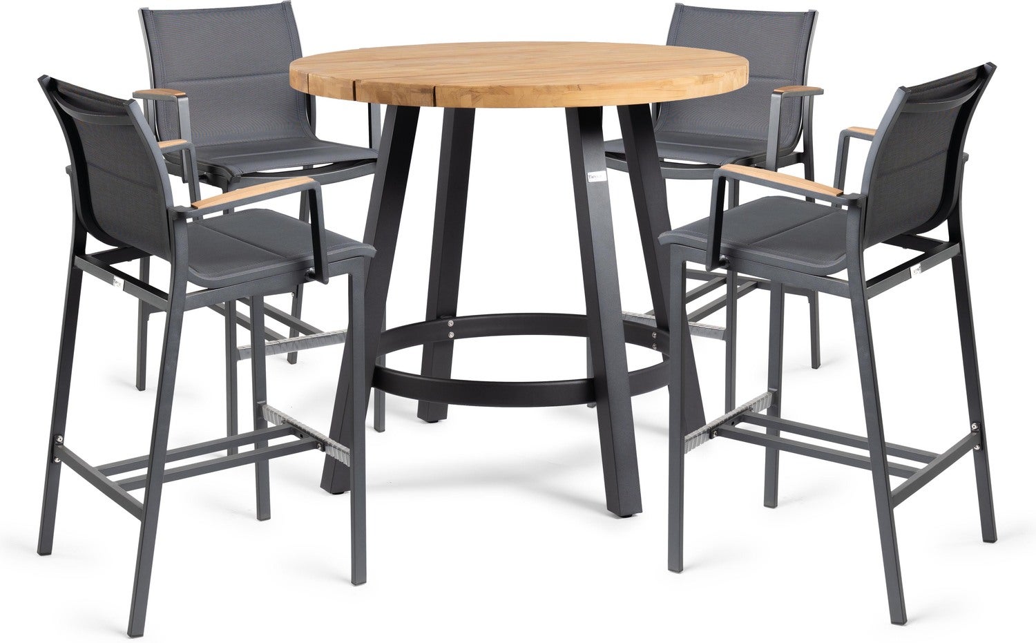 Tierra Outdoor 4-zits barset met Ada aluminium antraciet