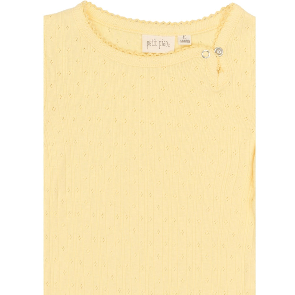 Køb Petit Piao Mellow Yellow Ppsuze S_S Pointelle Body