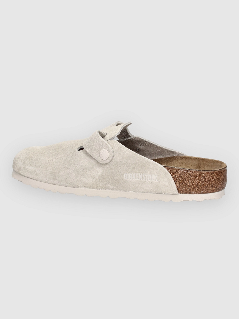 Birkenstock Boston Suede Leather Sandals antique white