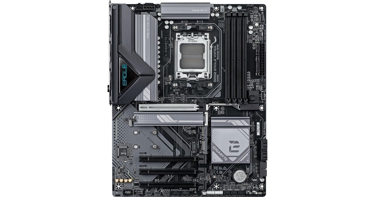 GIGABYTEB850 EAGLE WIFI6E socket AM5 moederbord  (Zwart/grijs, RAID, Gb-LAN, WLAN, BT, Sound, ATX)