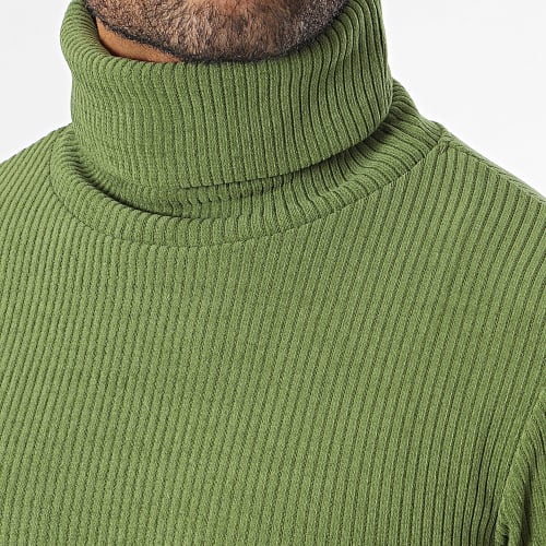 Pull Col Roulé Vert