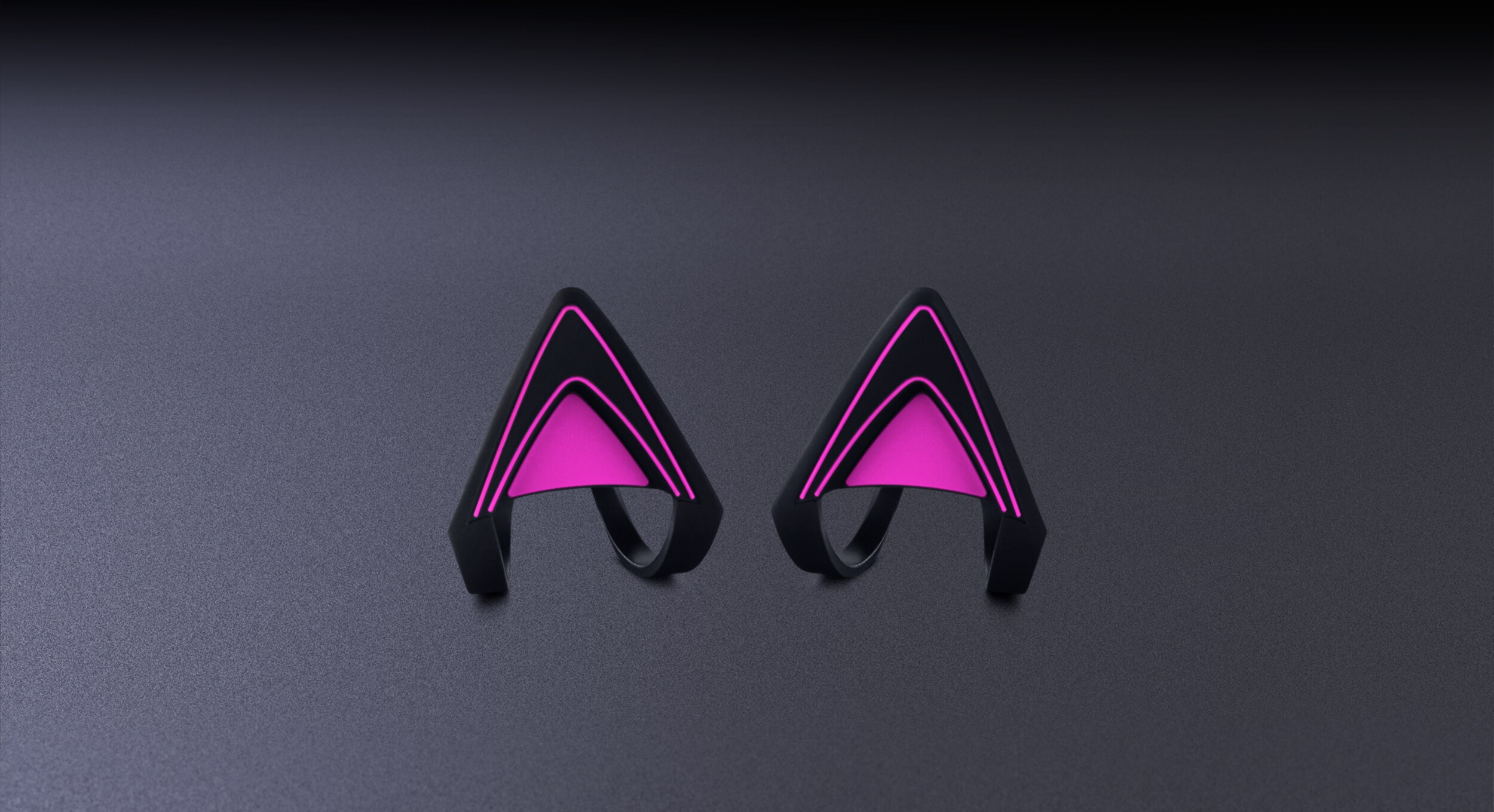 Kitty Ears Neon-Violett für das Kraken Headset