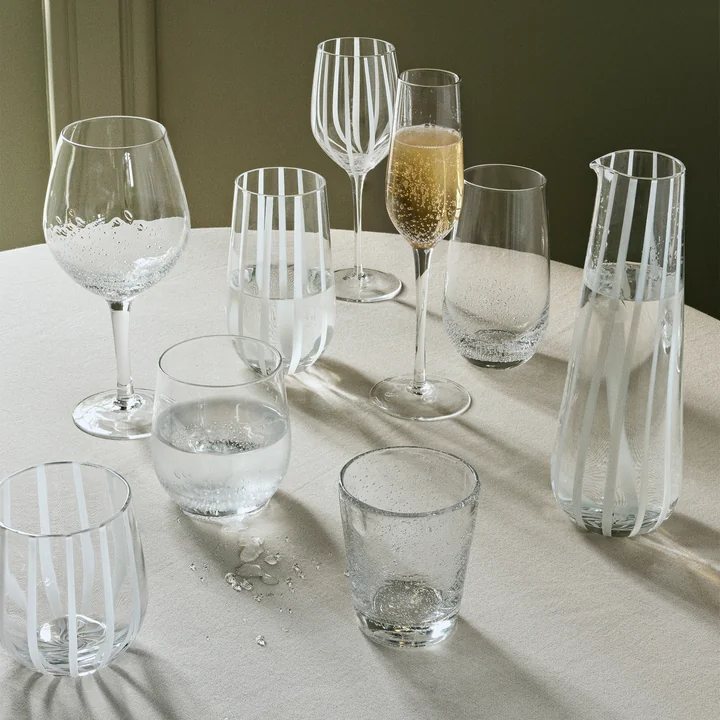 Broste Copenhagen - Stripe Weissweinglas