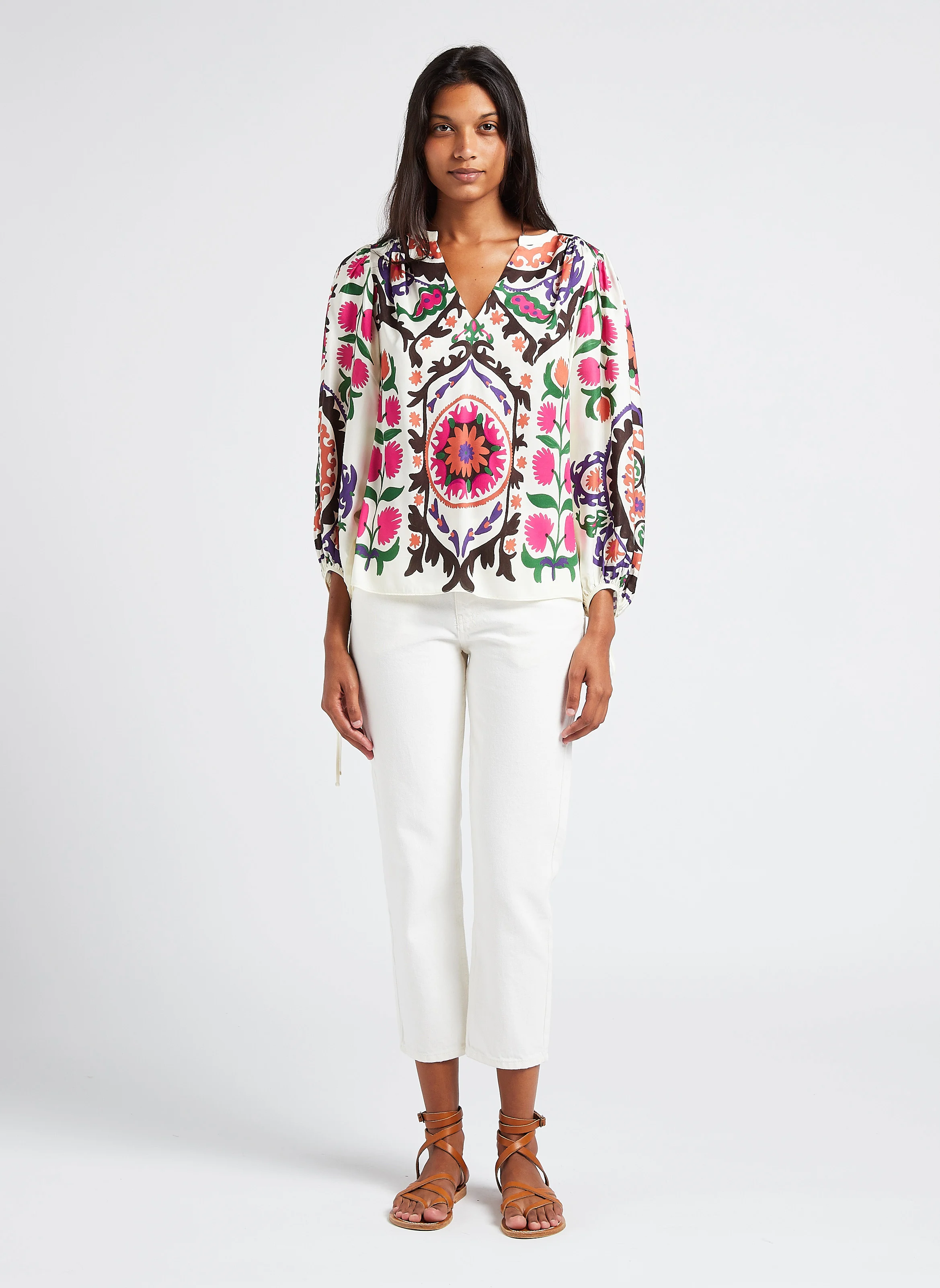 DEVON - Jean droit en coton| Blanc