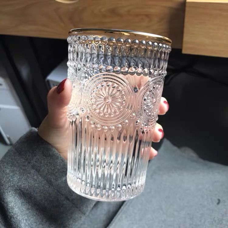 MIMO - Retro reliëf glazen drinkbeker